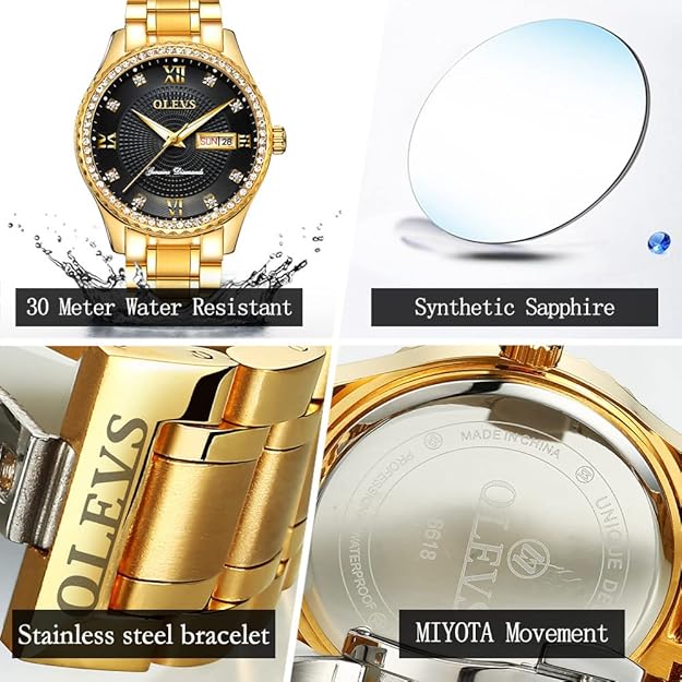 OLEVS Diamond Watch for Men
